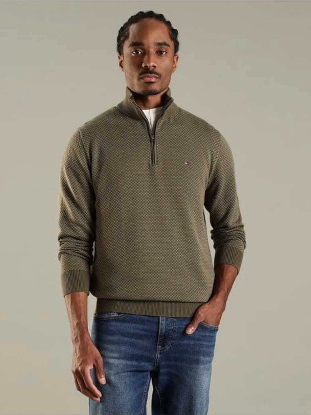 Tommy Hilfiger Birdseye Knit Quarter Zip